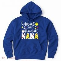 Softball Baseball Nana Grandma Baseball Softball Nana Gift Hoodie thumb 0