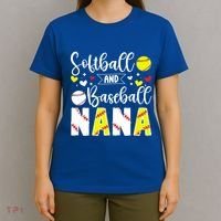 Softball Baseball Nana Grandma Baseball Softball Nana Gift T-Shirt thumb 4