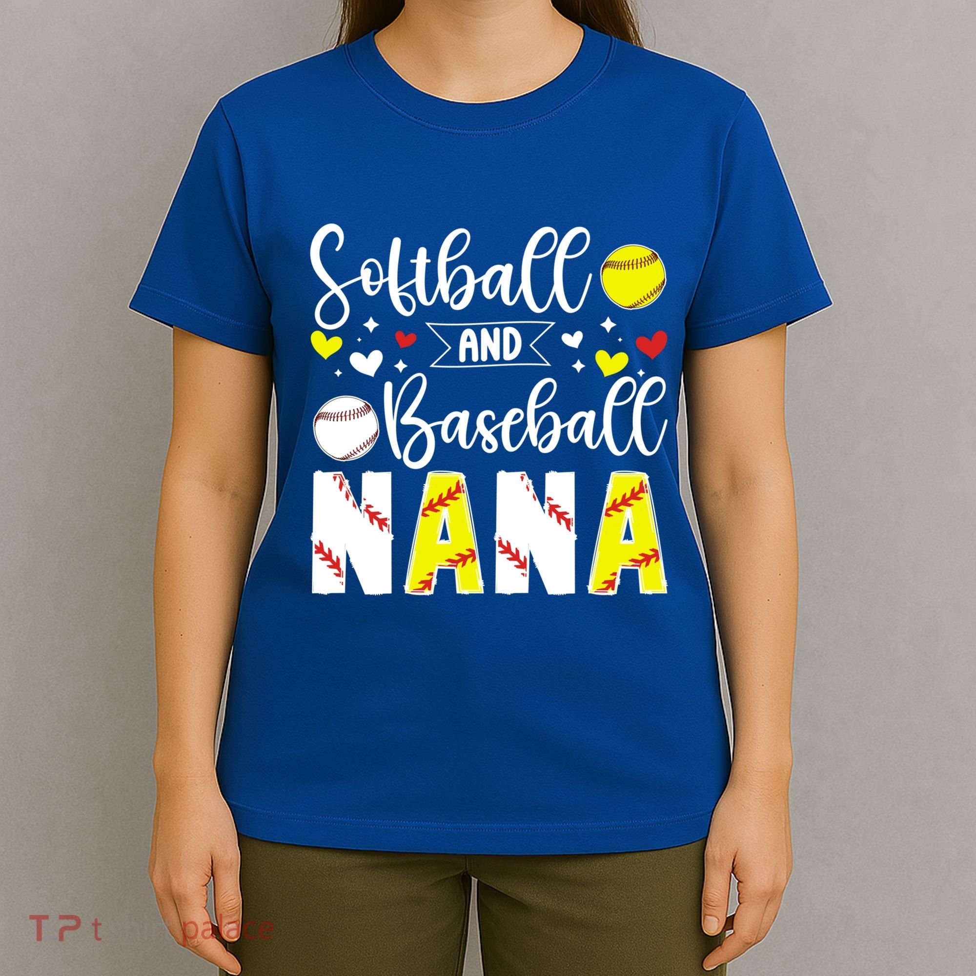 Softball Baseball Nana Grandma Baseball Softball Nana Gift T-Shirt