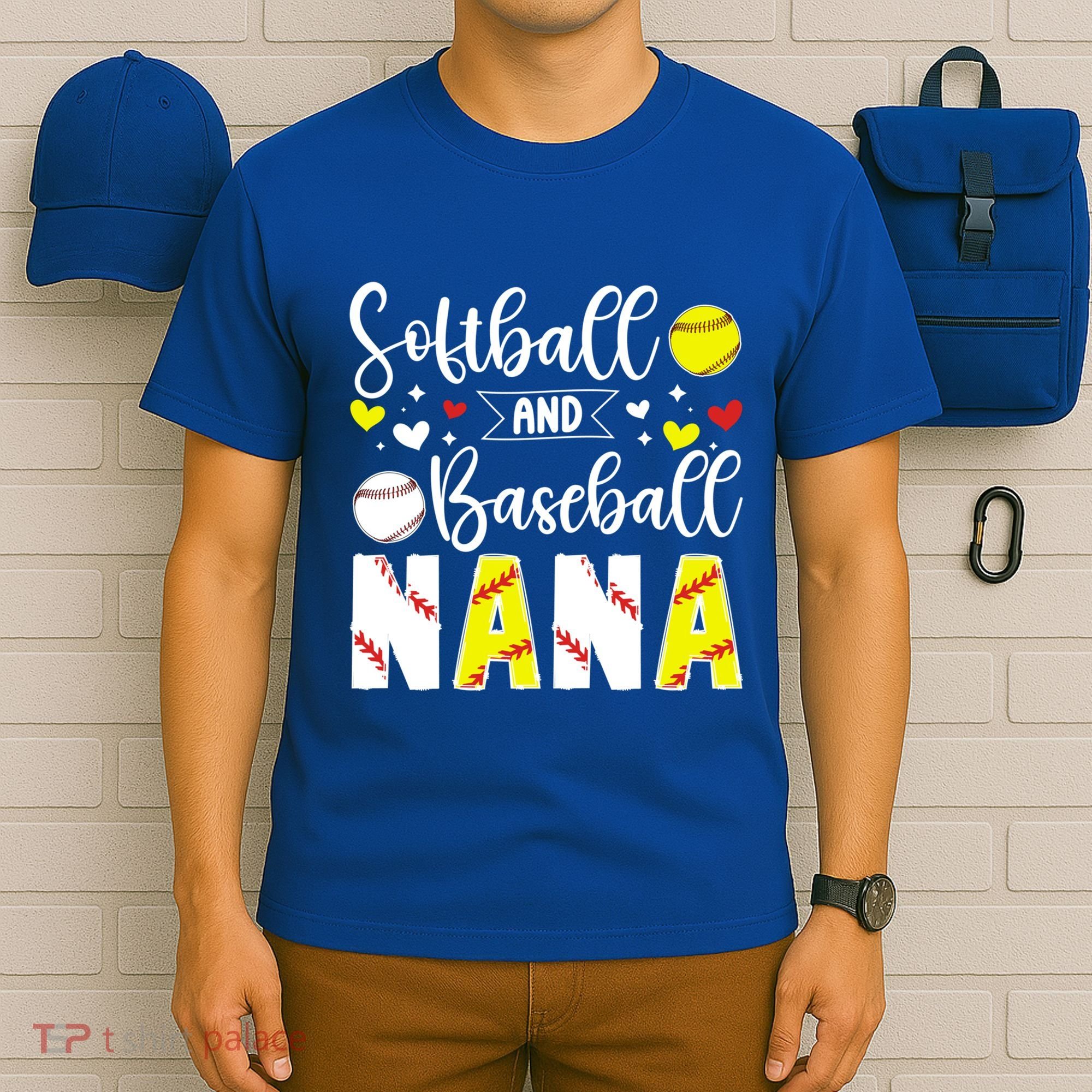 Softball Baseball Nana Grandma Baseball Softball Nana Gift T-Shirt