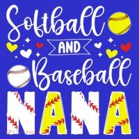 Softball Baseball Nana Grandma Baseball Softball Nana Gift T-Shirt thumb 7