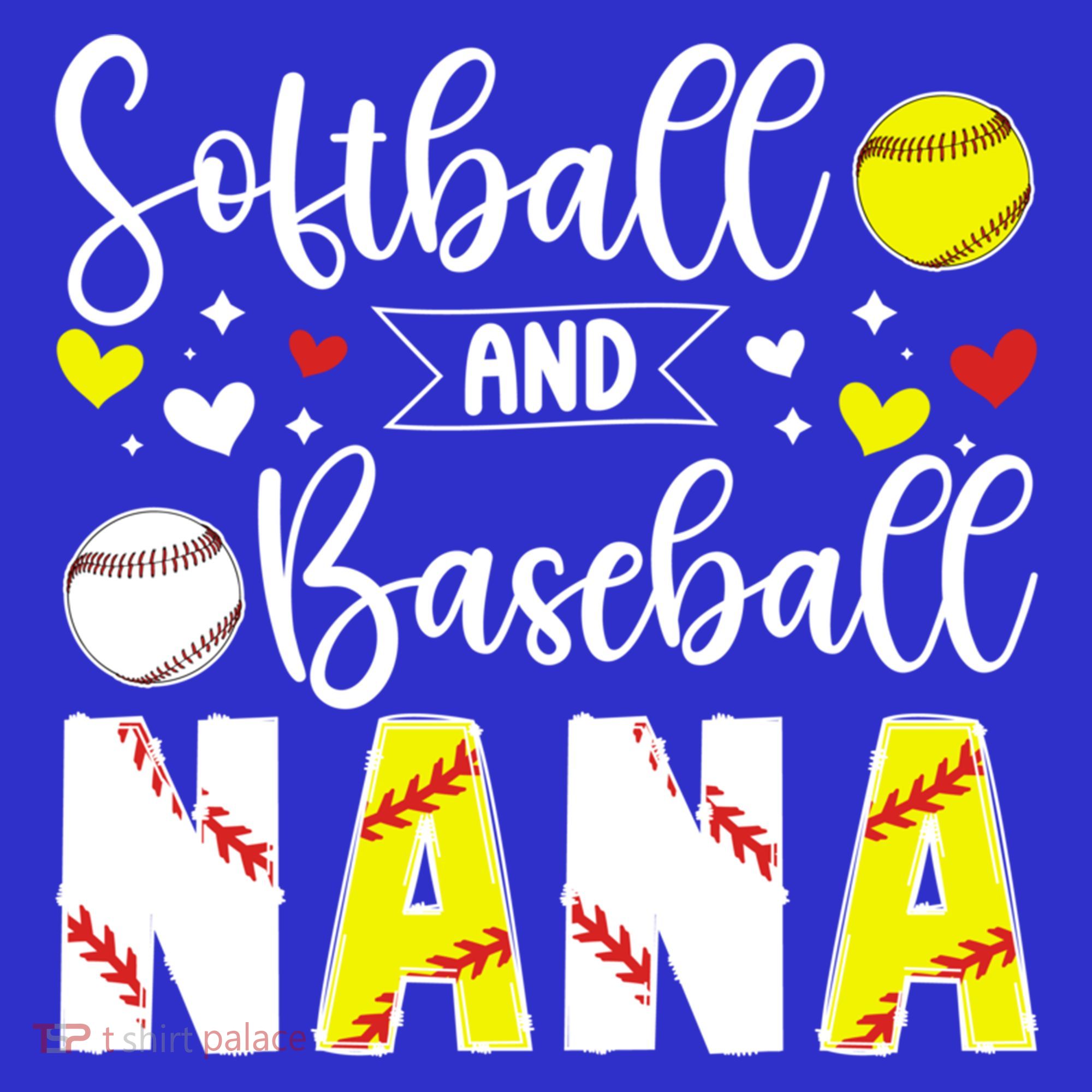 Softball Baseball Nana Grandma Baseball Softball Nana Gift T-Shirt