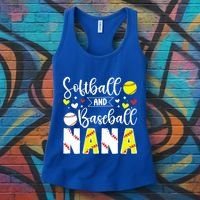 Softball Baseball Nana Grandma Baseball Softball Nana Gift Women's Tank Top thumb 3