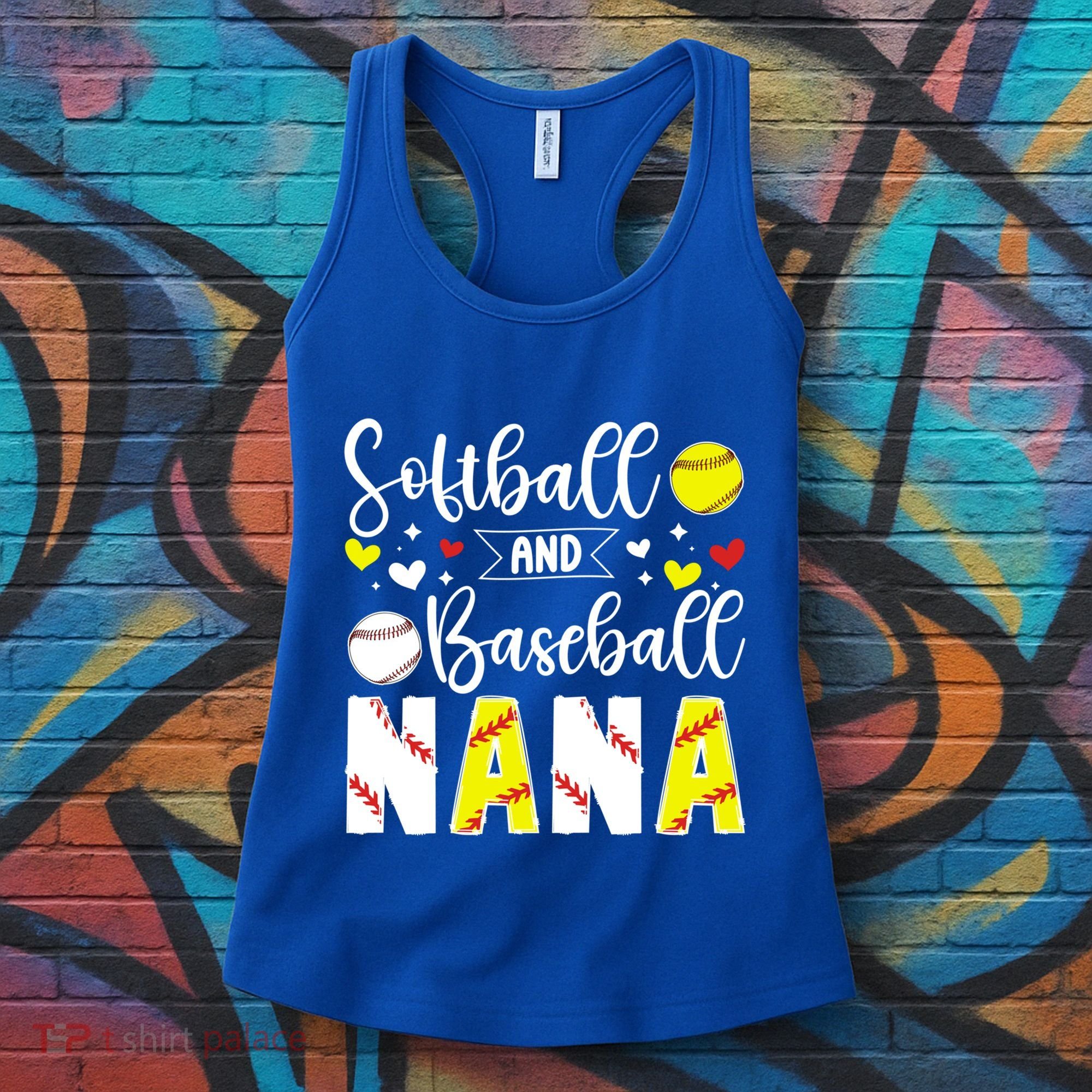 Softball Baseball Nana Grandma Baseball Softball Nana Gift Women's Tank Top