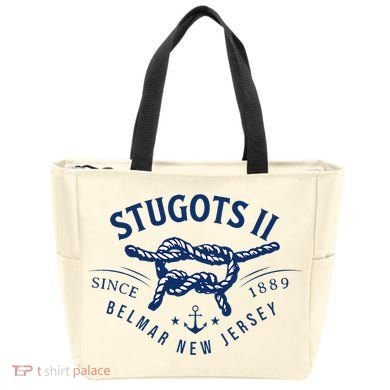 Stugots Belmar Nj Anchor Distressed Sarcastic Boating Tote Bag