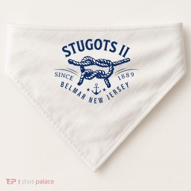Stugots Belmar Nj Anchor Distressed Sarcastic Boating USA-Made Doggie Bandana