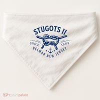 Stugots Belmar Nj Anchor Distressed Sarcastic Boating USA-Made Doggie Bandana thumb 0