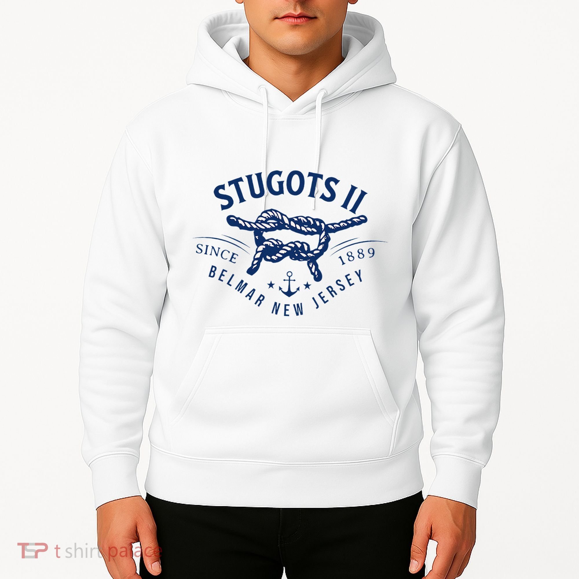 Stugots Belmar Nj Anchor Distressed Sarcastic Boating Hoodie