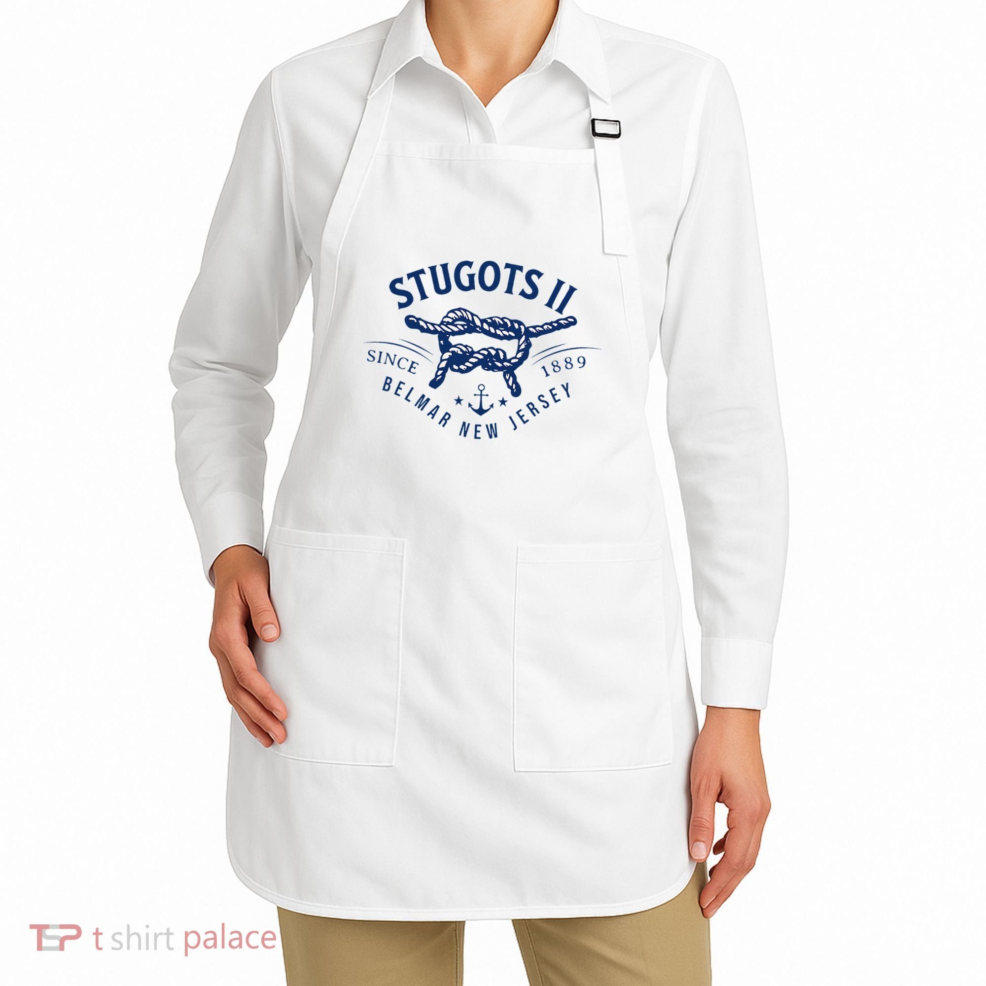 Stugots Belmar Nj Anchor Distressed Sarcastic Boating Apron