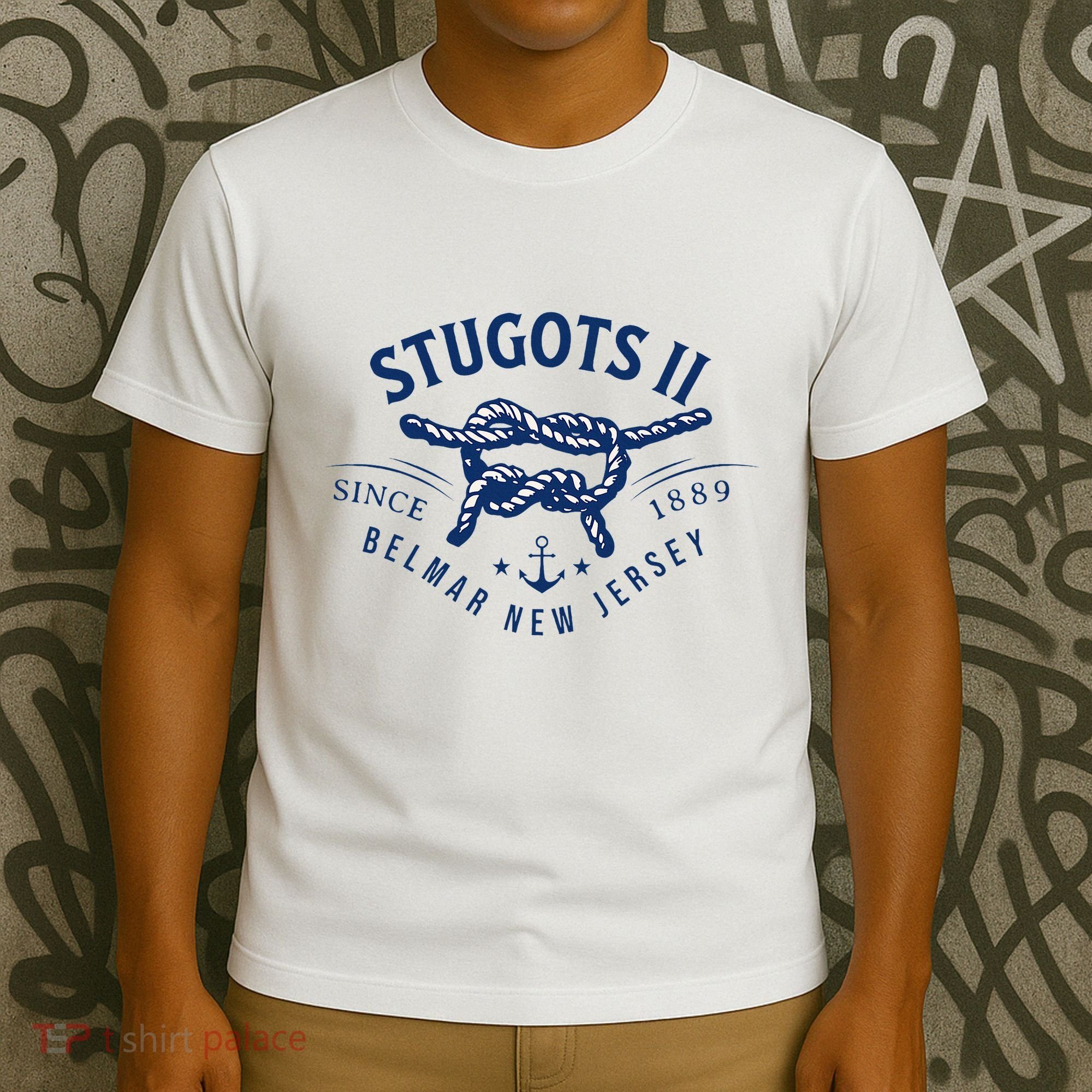 Stugots Belmar Nj Anchor Distressed Sarcastic Boating T-Shirt