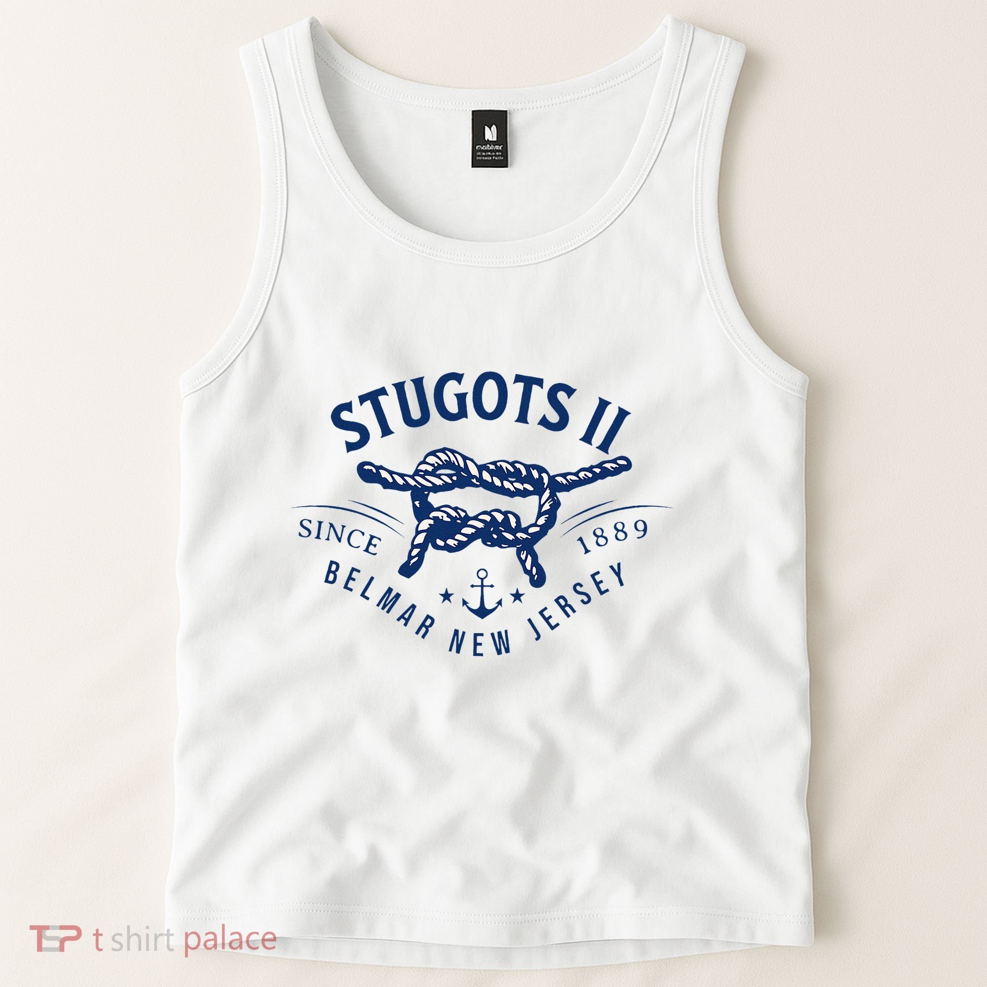 Stugots Belmar Nj Anchor Distressed Sarcastic Boating Tank Top