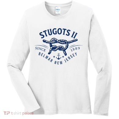 Stugots Belmar Nj Anchor Distressed Sarcastic Boating Women's Long Sleeve Shirt