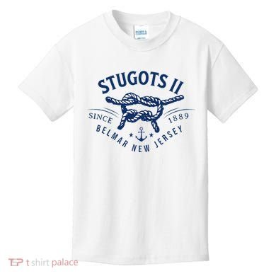 Stugots Belmar Nj Anchor Distressed Sarcastic Boating Kids T-Shirt