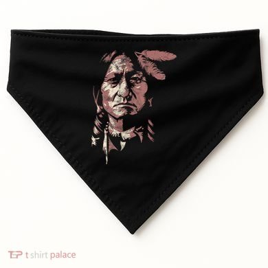Sitting Bull Native American Chief Indian Warrior USA-Made Doggie Bandana
