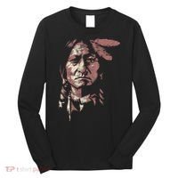 Sitting Bull Native American Chief Indian Warrior Long Sleeve Shirt thumb 0
