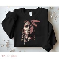 Sitting Bull Native American Chief Indian Warrior Sweatshirt thumb 2