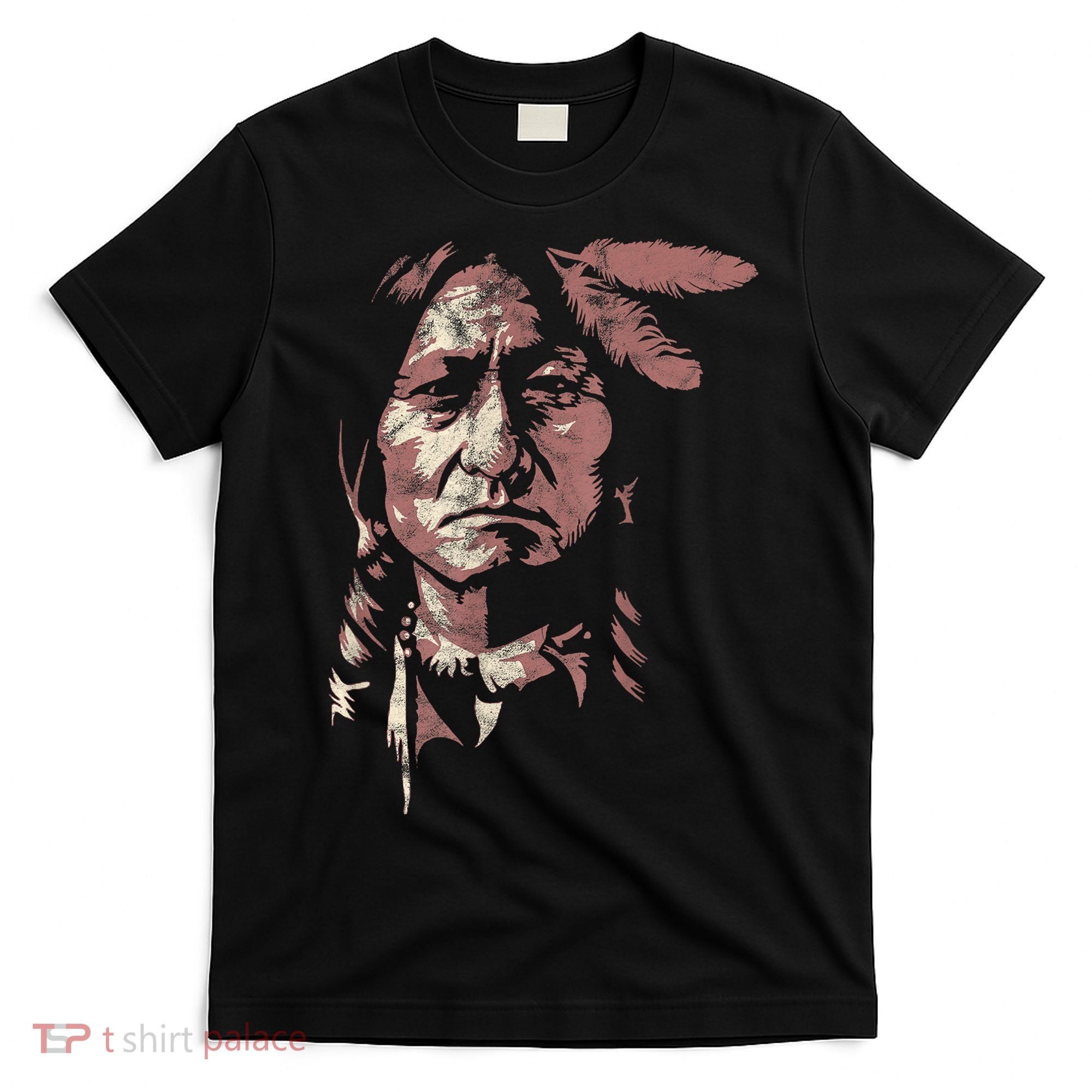 Sitting Bull Native American Chief Indian Warrior T-Shirt