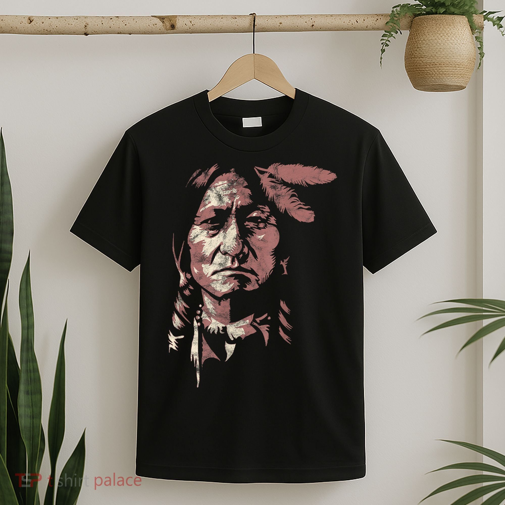 Sitting Bull Native American Chief Indian Warrior T-Shirt