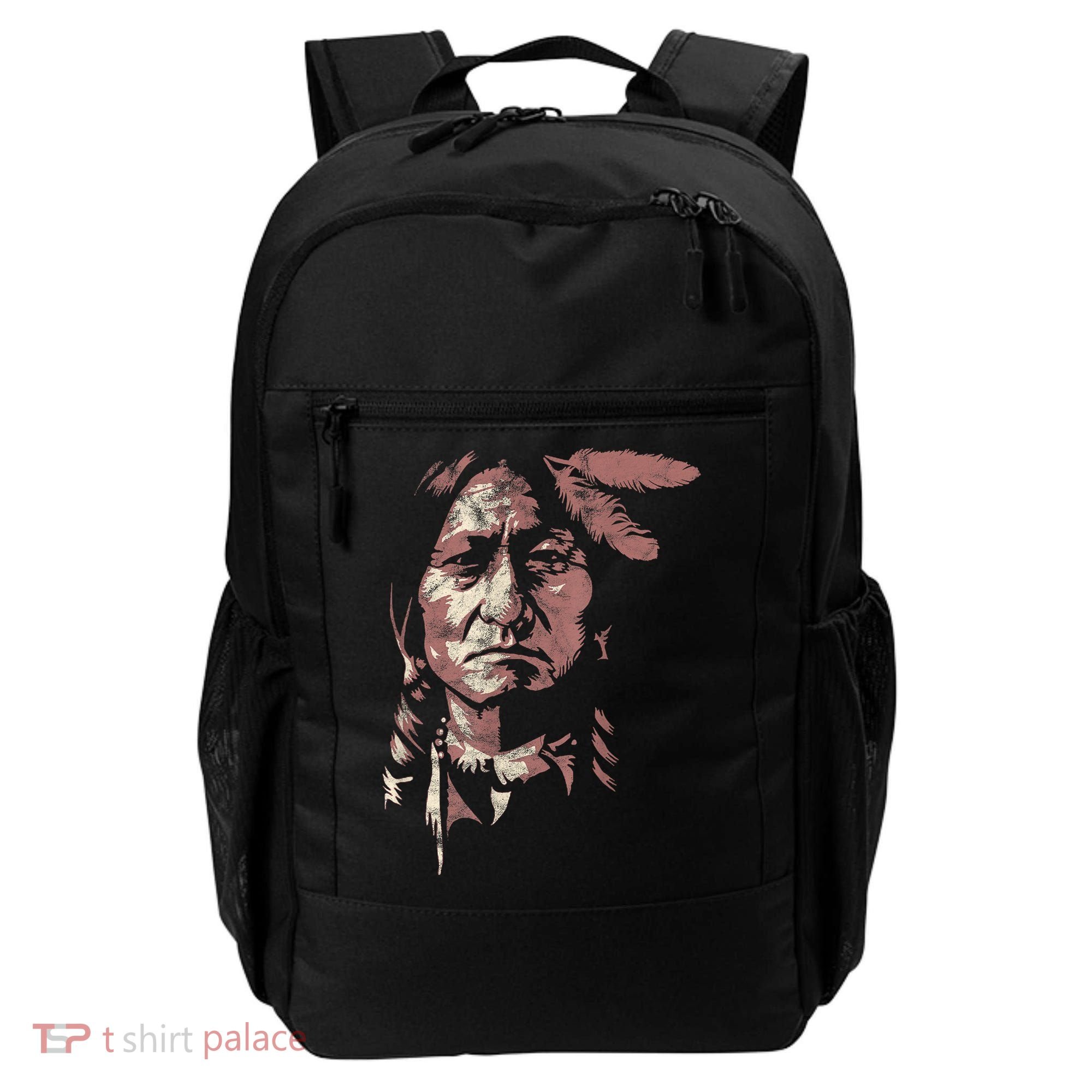 Sitting Bull Native American Chief Indian Warrior Backpack
