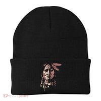 Sitting Bull Native American Chief Indian Warrior Beanie thumb 0