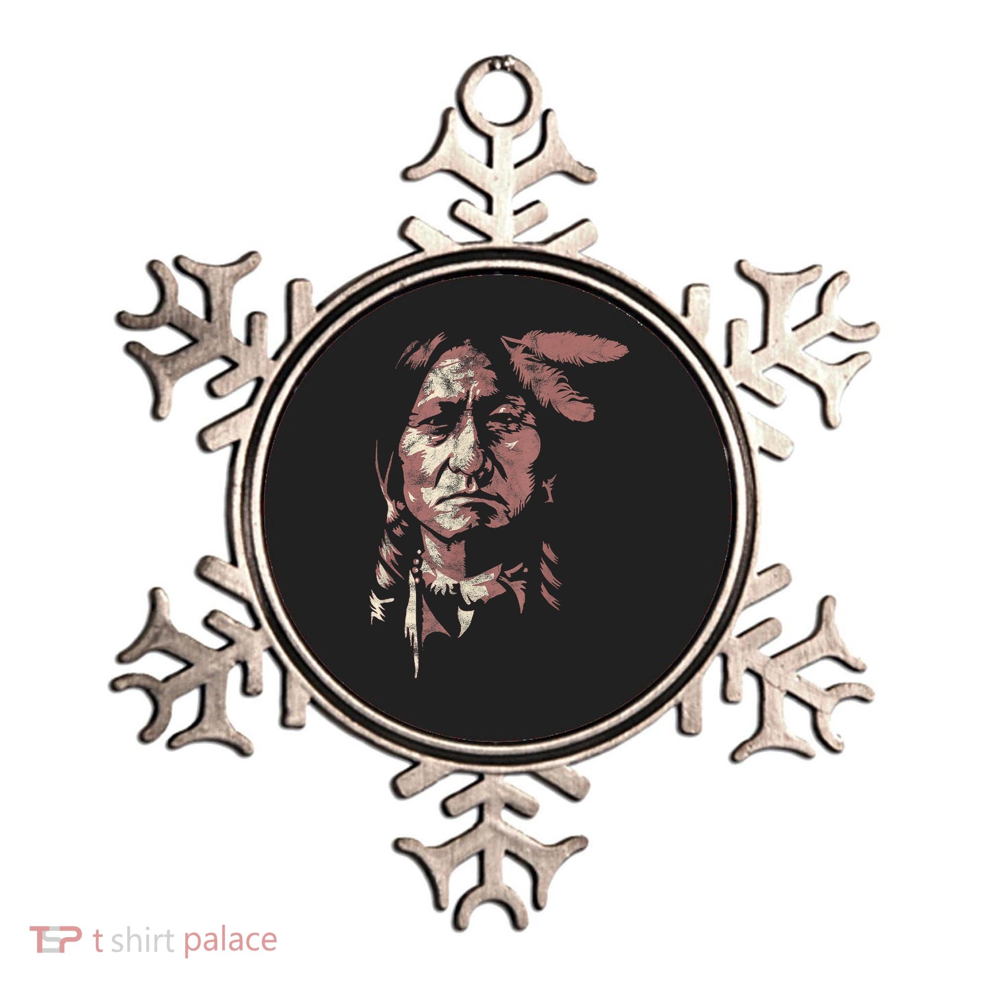 Sitting Bull Native American Chief Indian Warrior Ornament