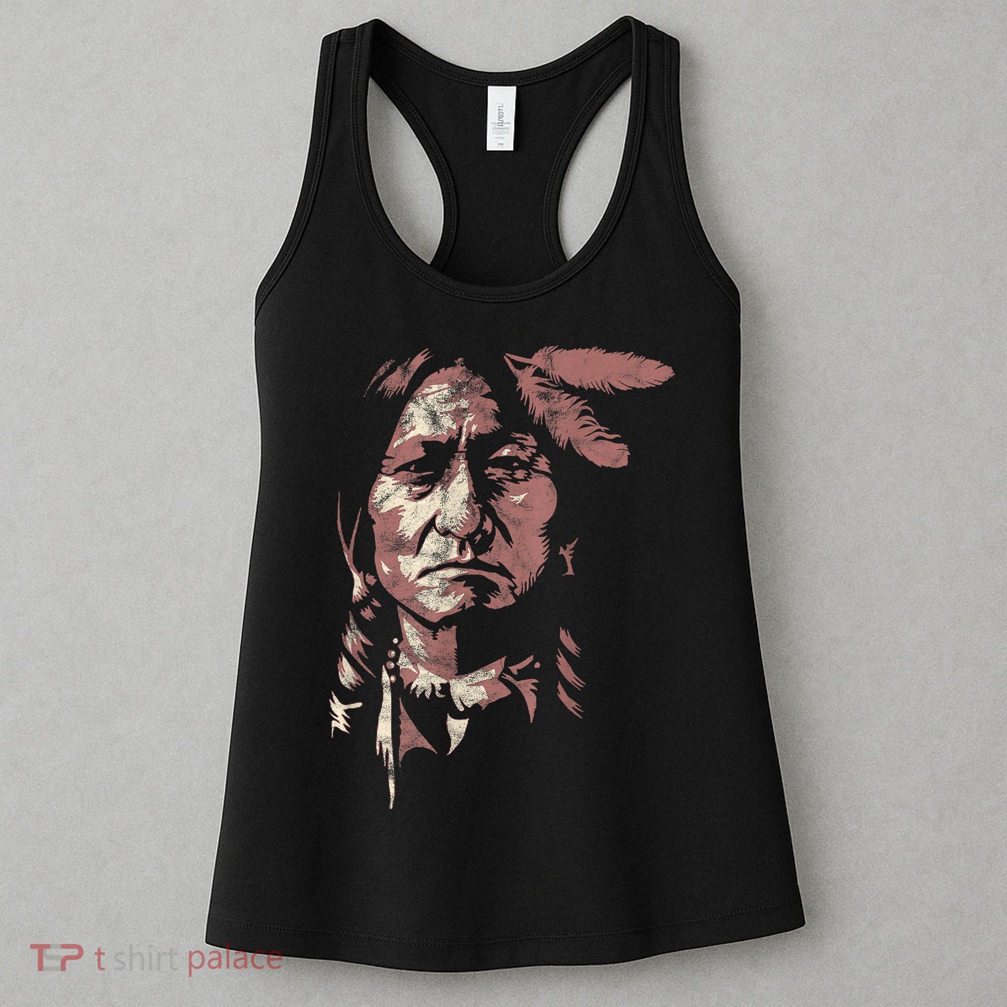 Sitting Bull Native American Chief Indian Warrior Women's Tank Top