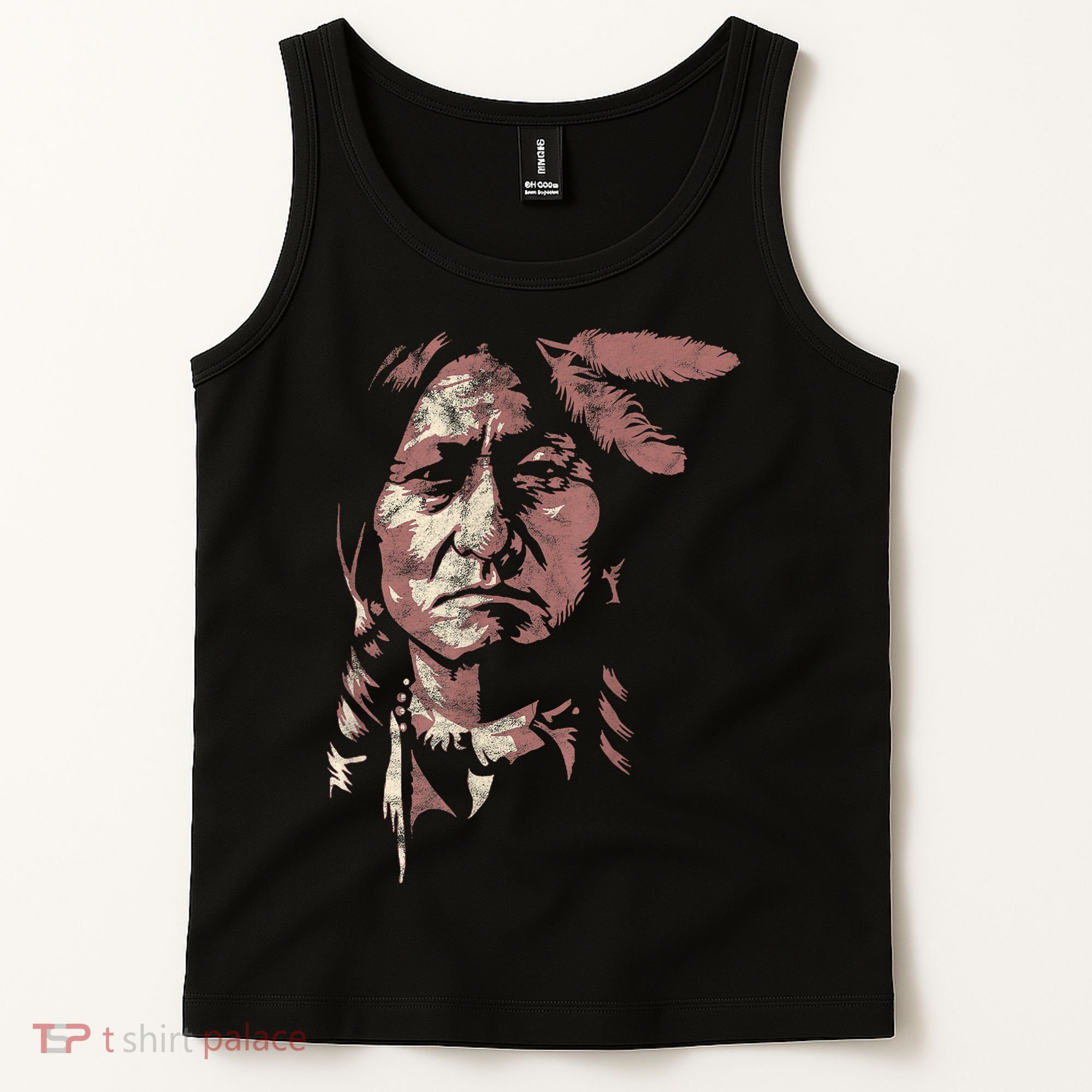 Sitting Bull Native American Chief Indian Warrior Tank Top