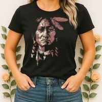Sitting Bull Native American Chief Indian Warrior Women's T-Shirt thumb 2