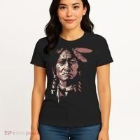Sitting Bull Native American Chief Indian Warrior Women's T-Shirt thumb 4