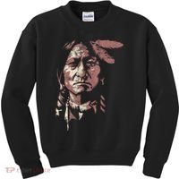 Sitting Bull Native American Chief Indian Warrior Kids Sweatshirt thumb 0