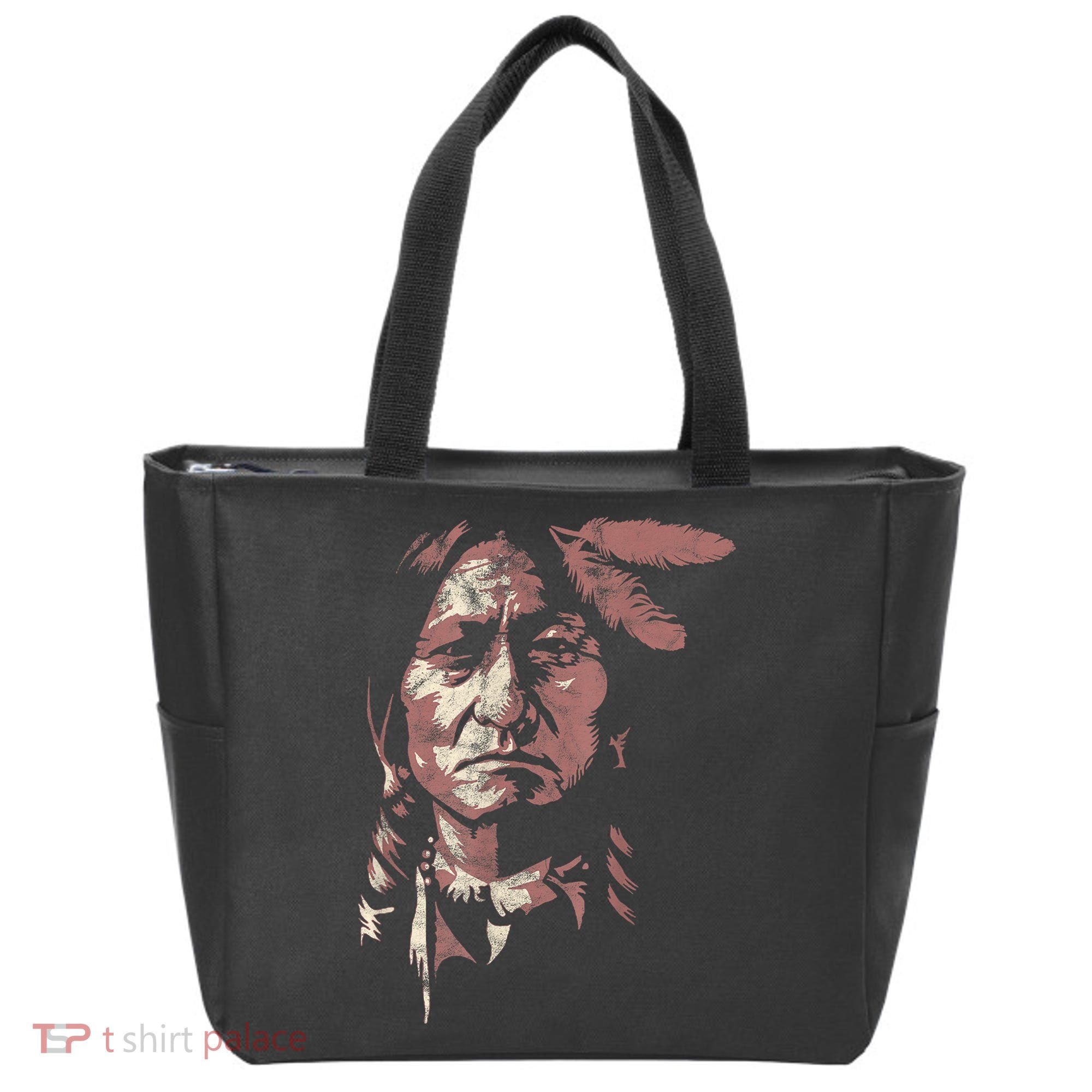 Sitting Bull Native American Chief Indian Warrior Tote Bag