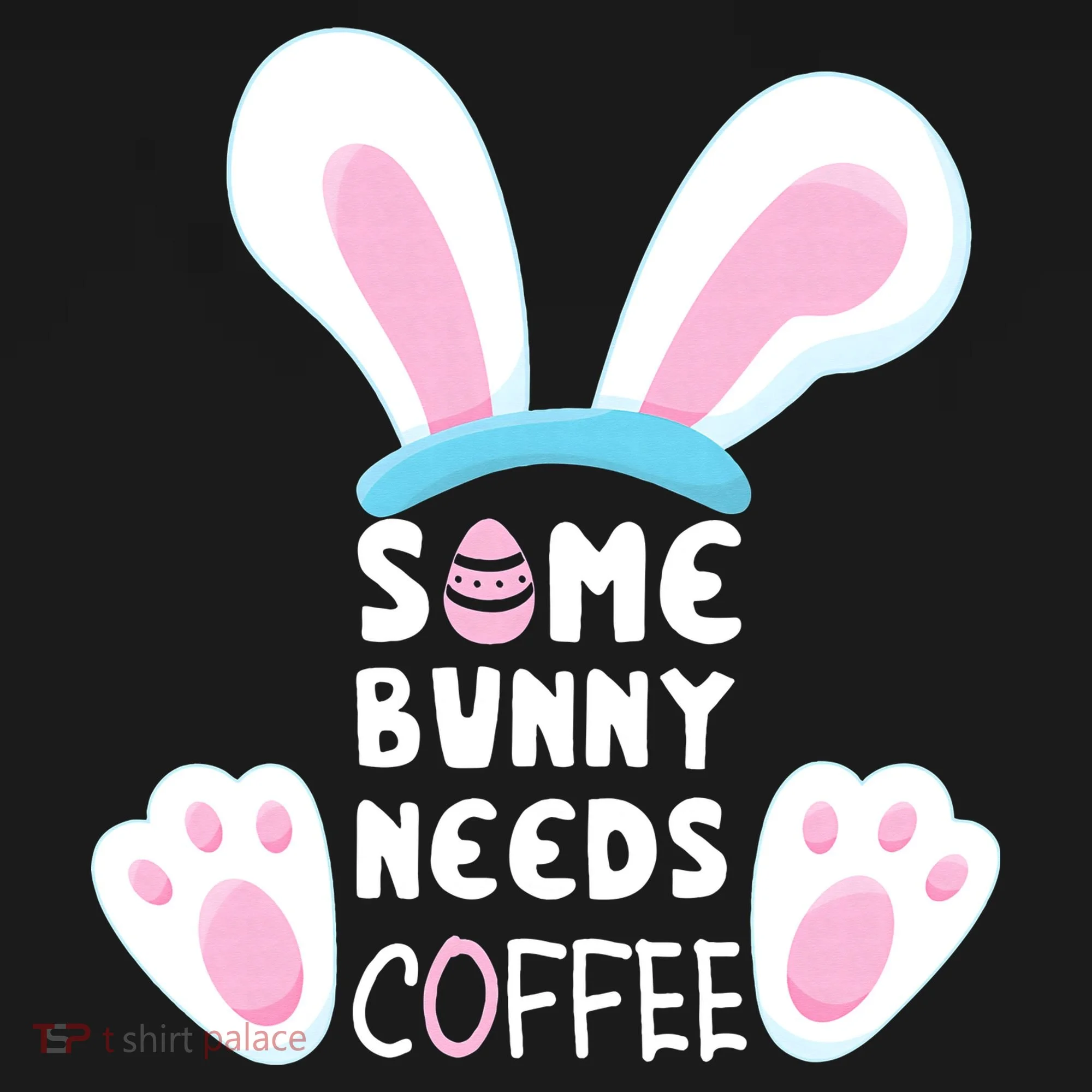 Some Bunny Needs Coffee   Rabbit Funny Easter Doggie Tank