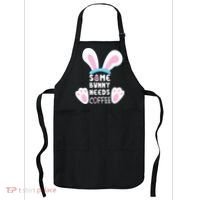 Some Bunny Needs Coffee   Rabbit Funny Easter Apron thumb 0