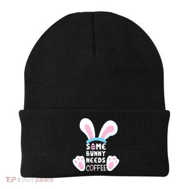 Some Bunny Needs Coffee   Rabbit Funny Easter Beanie