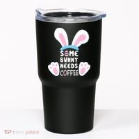 Some Bunny Needs Coffee   Rabbit Funny Easter Tumbler thumb 0