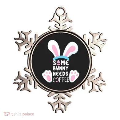 Some Bunny Needs Coffee   Rabbit Funny Easter Ornament