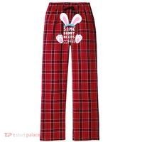 Some Bunny Needs Coffee   Rabbit Funny Easter Women's Flannel Plaid Pajama Pants thumb 0