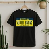 South Bronx New York Ny Home Neighborhood License Plate T-Shirt thumb 2