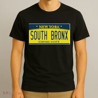 South Bronx New York Ny Home Neighborhood License Plate T-Shirt thumb 3