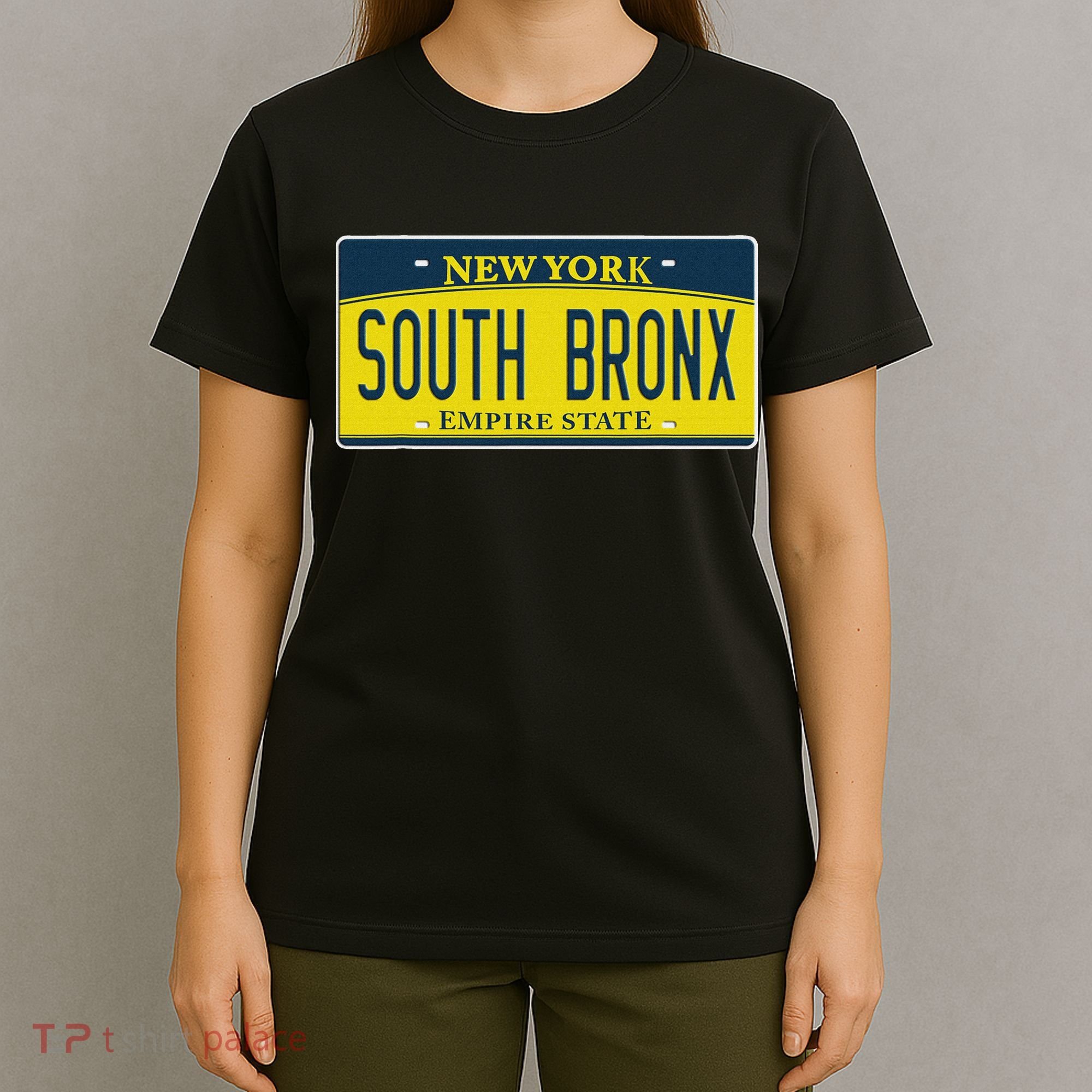 South Bronx New York Ny Home Neighborhood License Plate T-Shirt