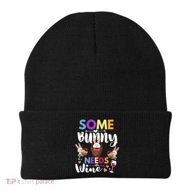 Some Bunny Needs Wine Rabbit Basket Stuffer Happy Easter Day Gift Beanie