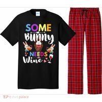 Some Bunny Needs Wine Rabbit Basket Stuffer Happy Easter Day Gift Pajama Set thumb 0