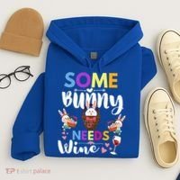 Some Bunny Needs Wine Rabbit Basket Stuffer Happy Easter Day Gift Hoodie thumb 4