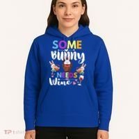 Some Bunny Needs Wine Rabbit Basket Stuffer Happy Easter Day Gift Hoodie thumb 5