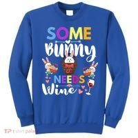 Some Bunny Needs Wine Rabbit Basket Stuffer Happy Easter Day Gift Sweatshirt thumb 0