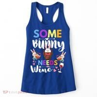 Some Bunny Needs Wine Rabbit Basket Stuffer Happy Easter Day Gift Women's Tank Top thumb 0