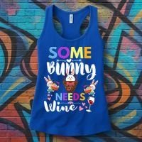 Some Bunny Needs Wine Rabbit Basket Stuffer Happy Easter Day Gift Women's Tank Top thumb 3