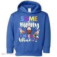Some Bunny Needs Wine Rabbit Basket Stuffer Happy Easter Day Gift Toddler Hoodie thumb 0