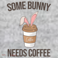 Some Bunny Needs Coffee Cute The Baniff Cuffed Pom Beanie thumb 2