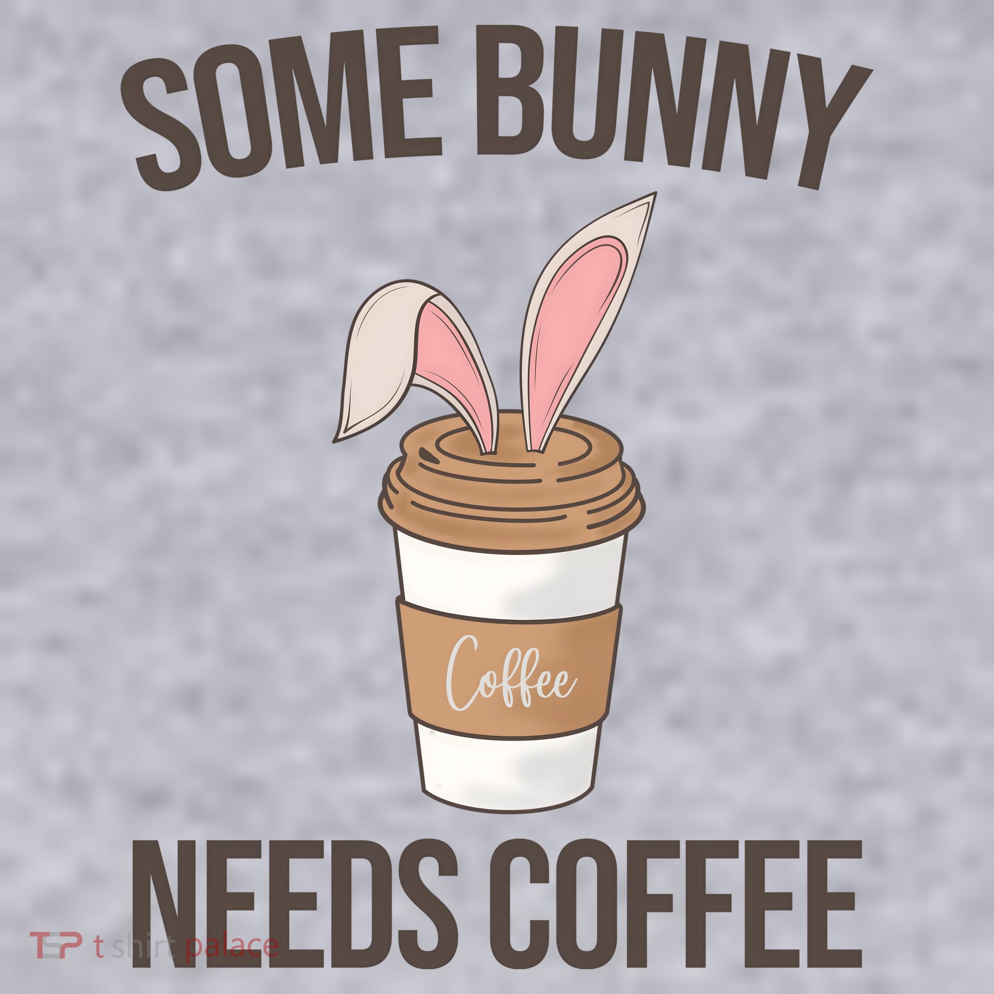 Some Bunny Needs Coffee Cute Women's Racerback Cropped Tank
